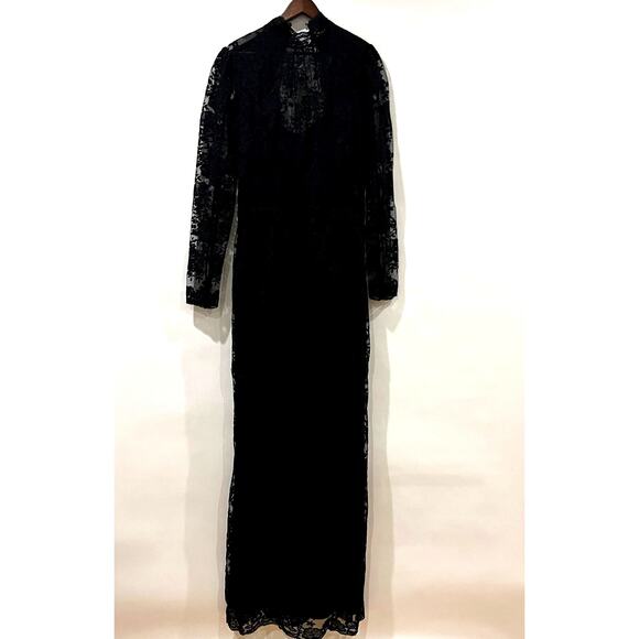 V.Chapman Womens The Jules Turtleneck Lace Maxi Dress Black Size 14 NWT - Picture 4 of 16